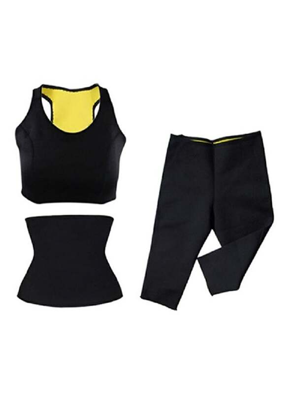 3-In-1 Body Shaper for Women, Small, Black/Yellow