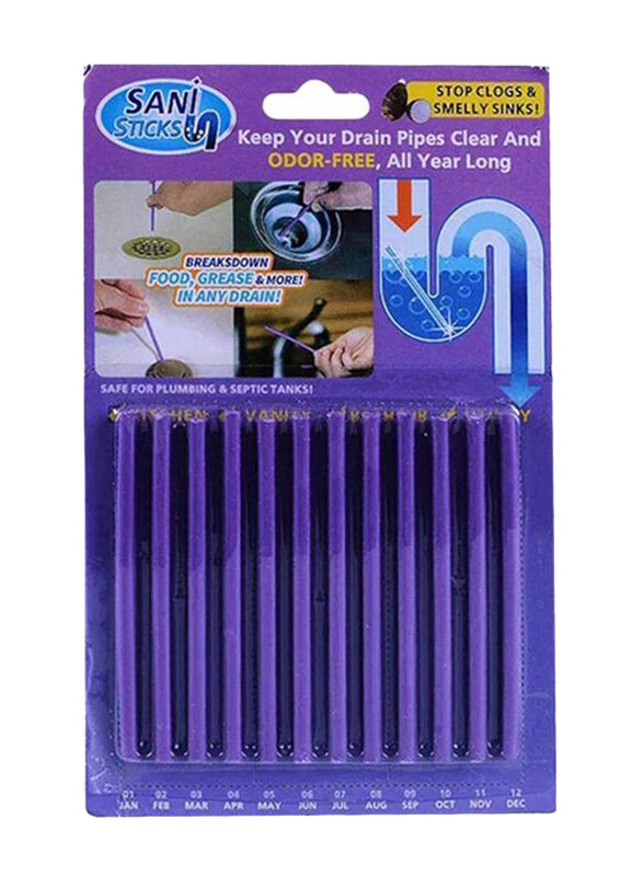 

Sani Sticks Drain Cleaner Tool Set, 12 Pieces, Purple