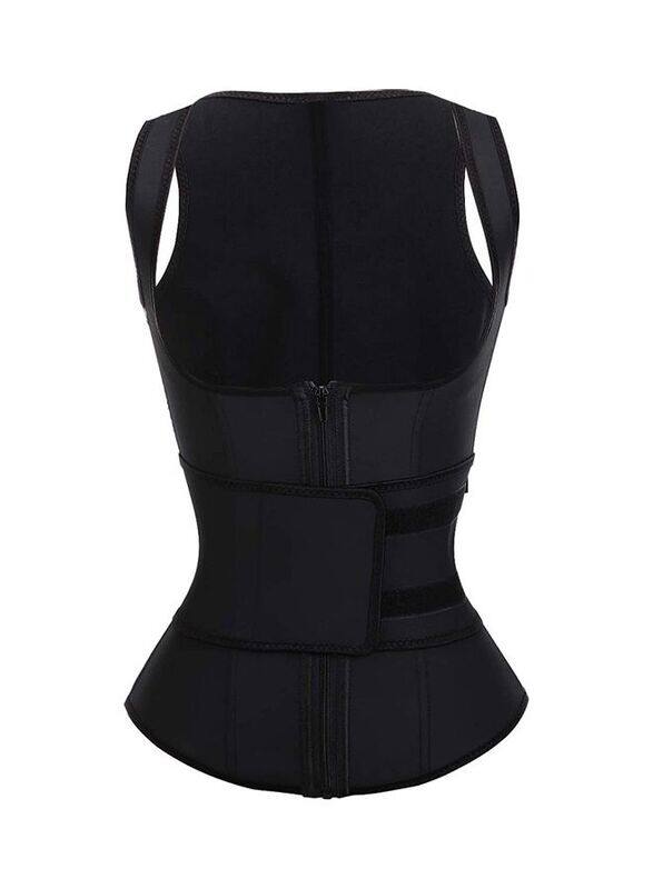 

XiuWoo Waist Trainer Shapewear Trimmer Sauna Sweat Belt, 6/8, Black