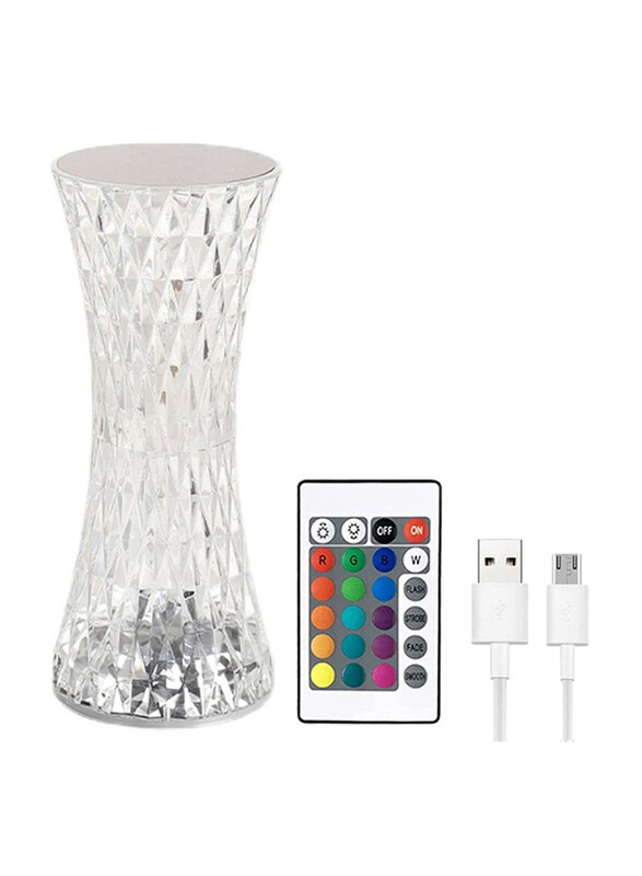 

DubaiGallery Rechargeable LED Diamond Table Lamp With 6 Colours, Clear