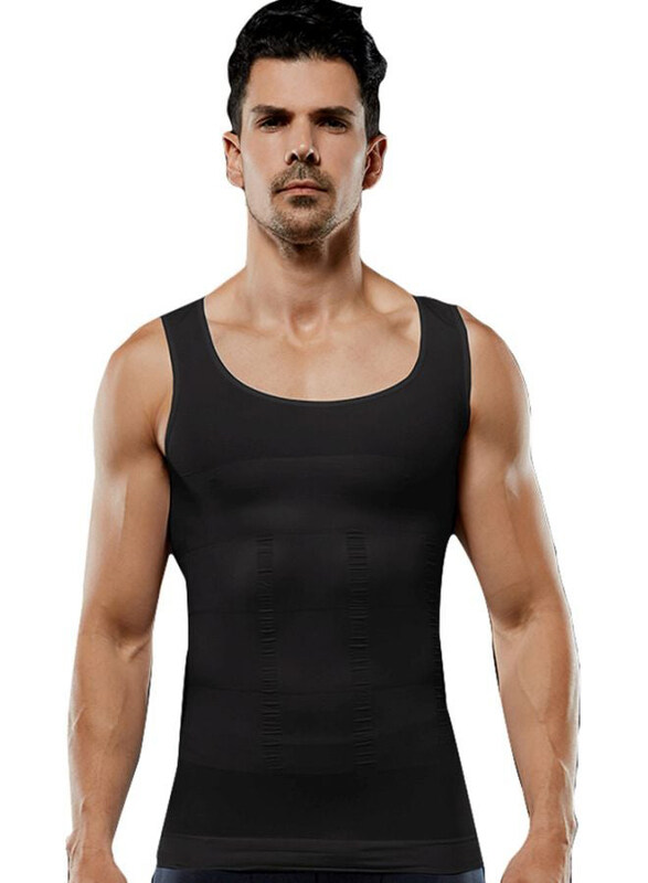 

Generic Tight Fitting Chest Slimming Belly Vest Black