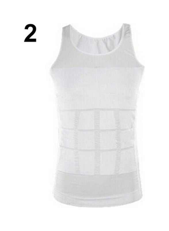 

Generic Tank Top Tummy Waist Underwear Beer Belly Slimmer Body Shaper Vest, White