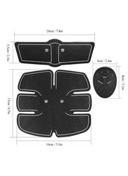 Abdominal Muscle Trainer Gel Pad, 8cm, Black