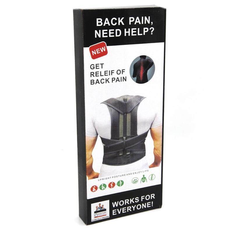 

Generic Adjustable Posture Corrector Back Support Belt, Small, Black