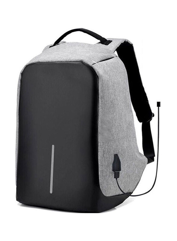 

Generic Anti-theft Laptop Backpack Laptop Bag with USB Charging Port, Grey