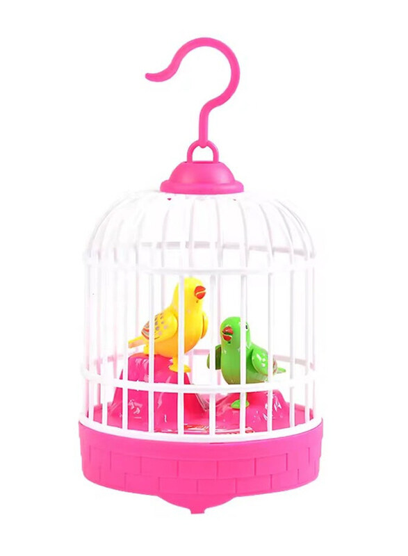 

Generic Pets Hanging & Chirping Birds Sound Cage Toy, Multicolour