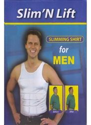 Slim N Lift Slimming Shirt for Men, XXXL, White