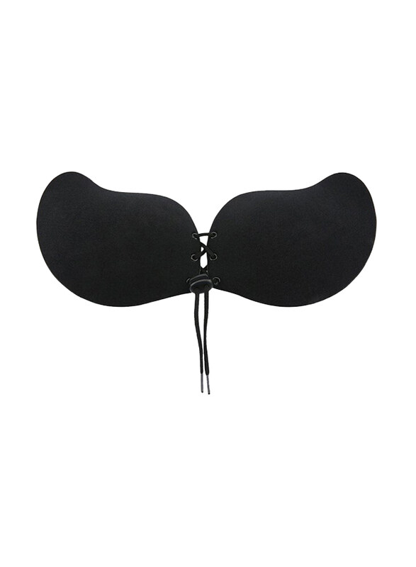 

OUTAD Strapless Instant Breast Lift Invisible Push Up Mango Bra, Black, One Size