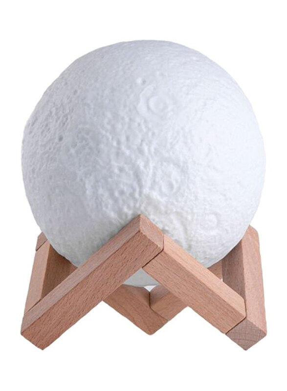 

Beauenty 3D USB LED Moon Lamp with Stand, White/Beige