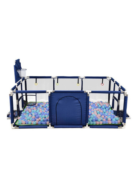 

Arabest Baby Foldable Playpen with Safety Fence, Blue