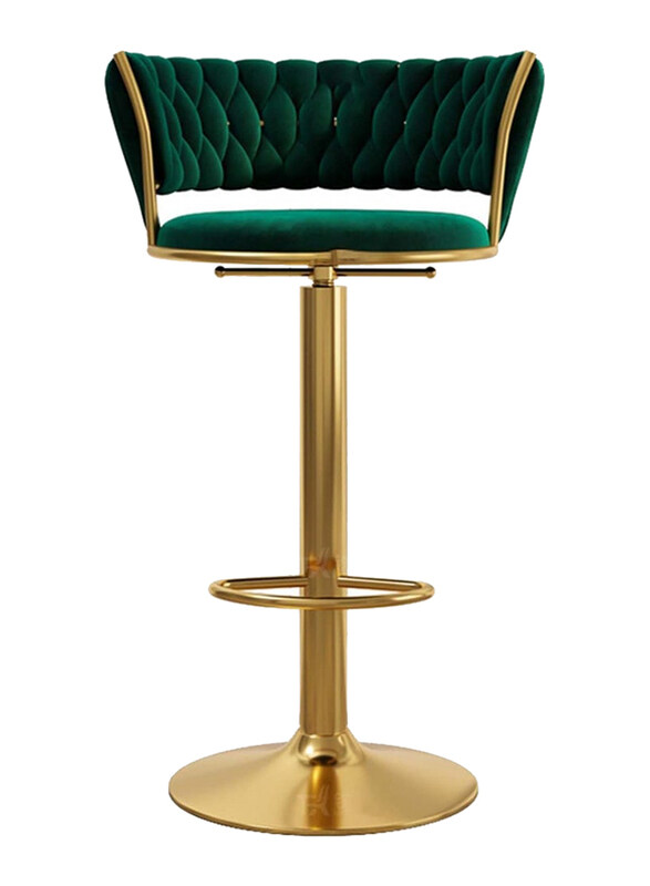 

DubaiGallery Luxury Bar Modern Round 360° Adjustable Reception Chair, Green