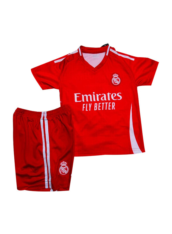 

Generic Football Team World Fans Printed T-Shirt Set Unisex, Red/White