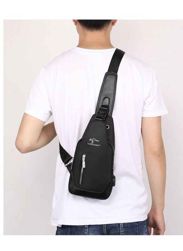 

DubaiGallery Anti Theft Water & Wear Resistant Crossbody with USB Charging Port and Combination Lock, Black