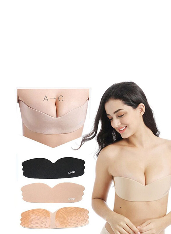 

Generic Soft Silicone Self Adhesive Strapless Backless Bra for Women, Assorted, One Size