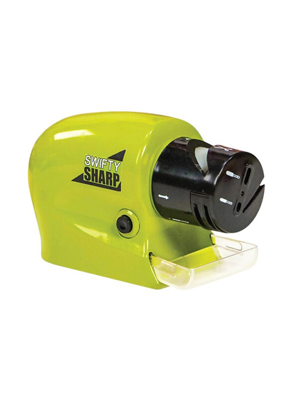 

Swifty Sharp Battery Operated Motorized Knife Sharpener, Green/Black