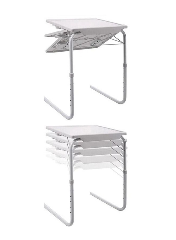 

Table Mate Adjustable Folding Table Mate, White