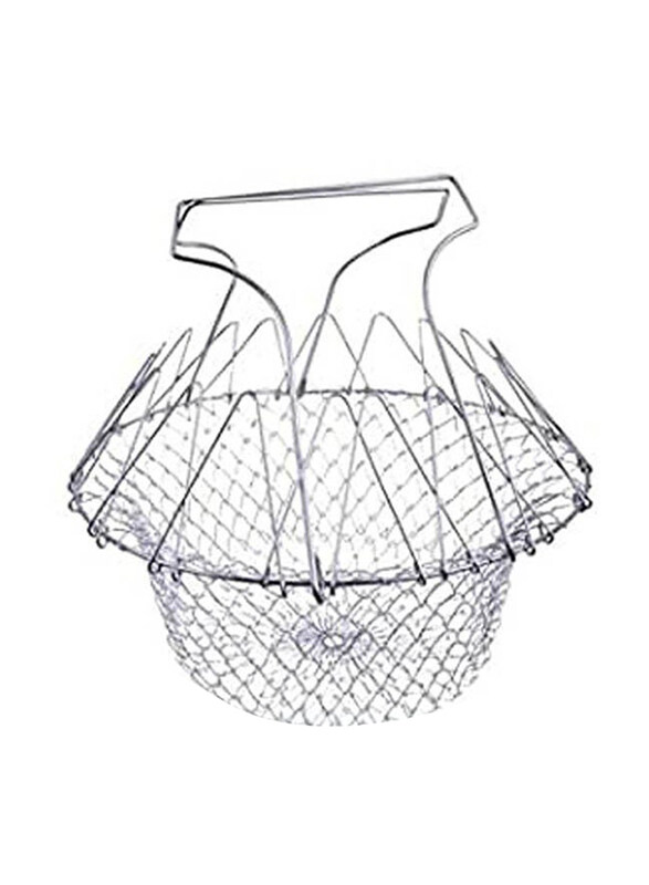 

Generic Fry Chef Basket Kitchen Colander Magic Basket Strainer, Silver