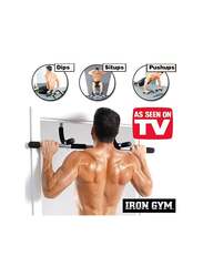 Iron Gym Pull-Up Bar With Fitness Equipment And Flexible Sport Bag Set, Multicolour