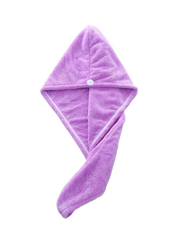 

Misstiara Microfiber Hair Towel Wrap for All Hair Types, 65 x 24cm, Purple