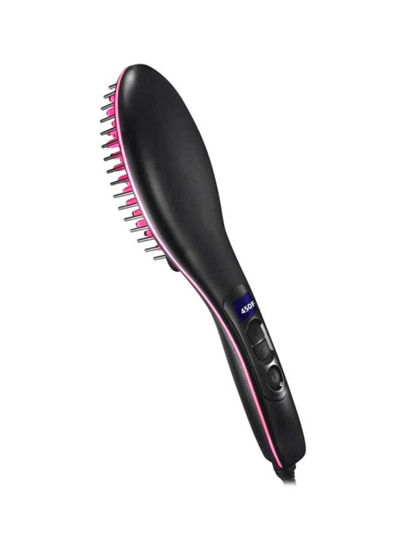 

Generic Hair Straightening Brush, Black/Pink