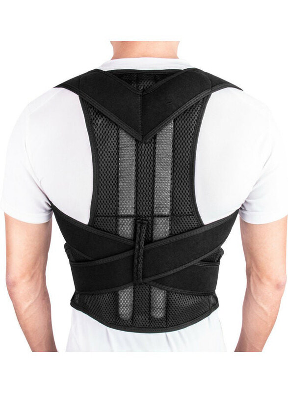 

Generic Posture Corrector for Men Women Back Brace Adjustable Straps Shoulder Support Trainer, Black