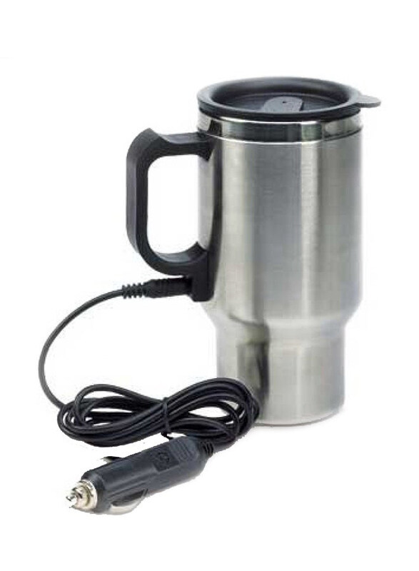 

Generic Stainless Steel USB Heated Travel Mug, 1.92oz, Silver/Black