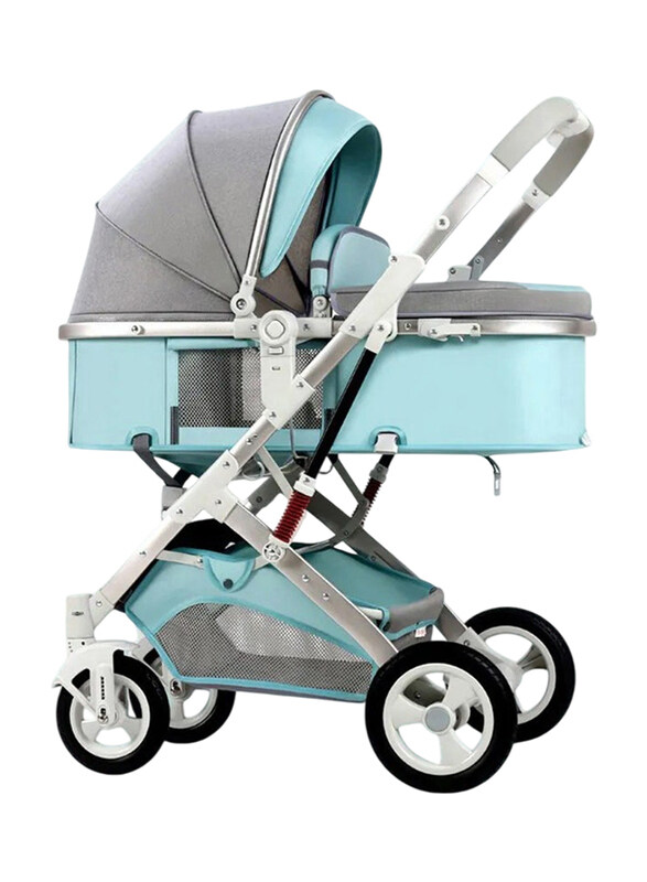 

DubaiGallery 3-in-1 Portable Pushchair with Car Basket, Blue/Grey