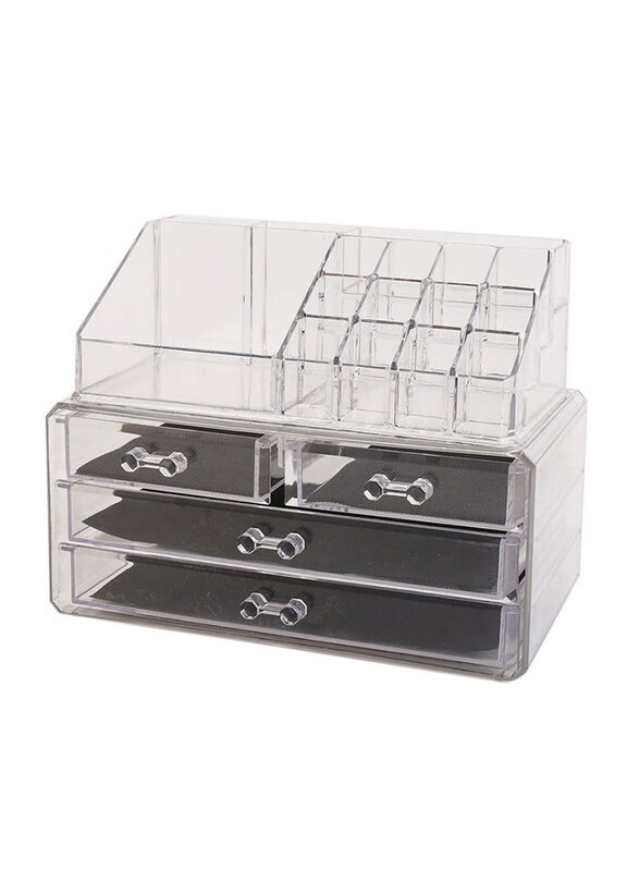 

Generic 4-Layer Adjustable Cosmetic Storage Drawer, Clear