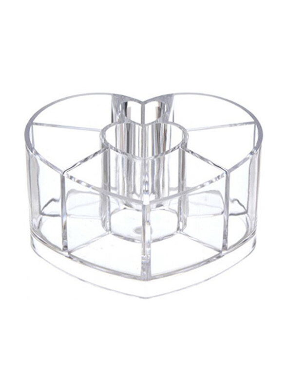 

Generic Heart Shaped Cosmetic Organizer, Clear