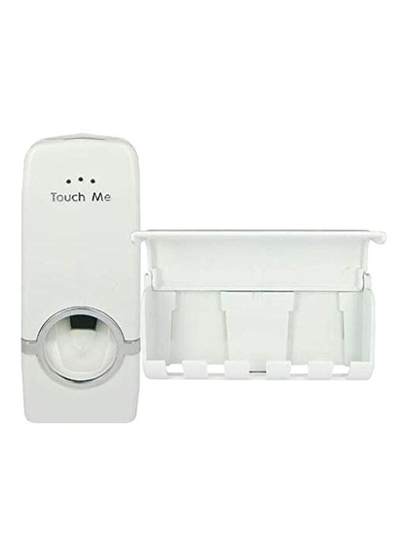 

Generic 2-Piece Toothpaste Dispenser With Toothbrush Holder, White