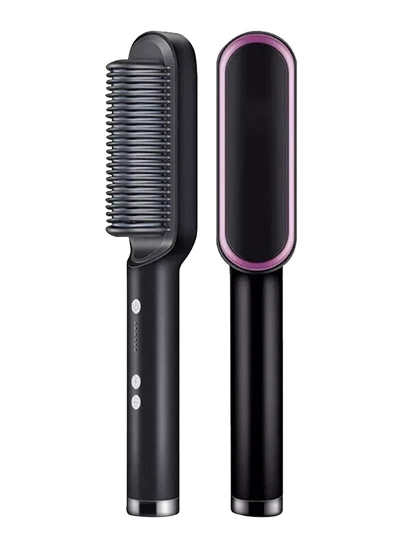 

DubaiGallery Professional Hair Straightener Comb with Temperature Control, Black