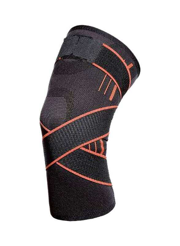 

Sapu Adjustable Running Knee Pads, 1 Pair, Black/Orange