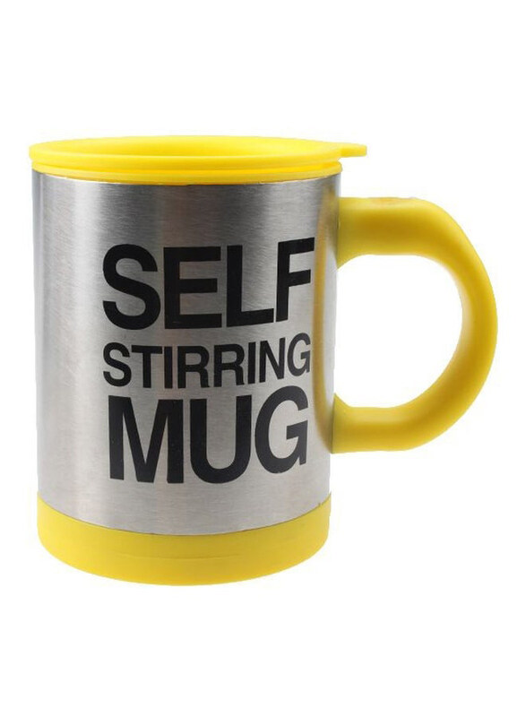 

Generic Self Stirring Mug, Silver/Yellow