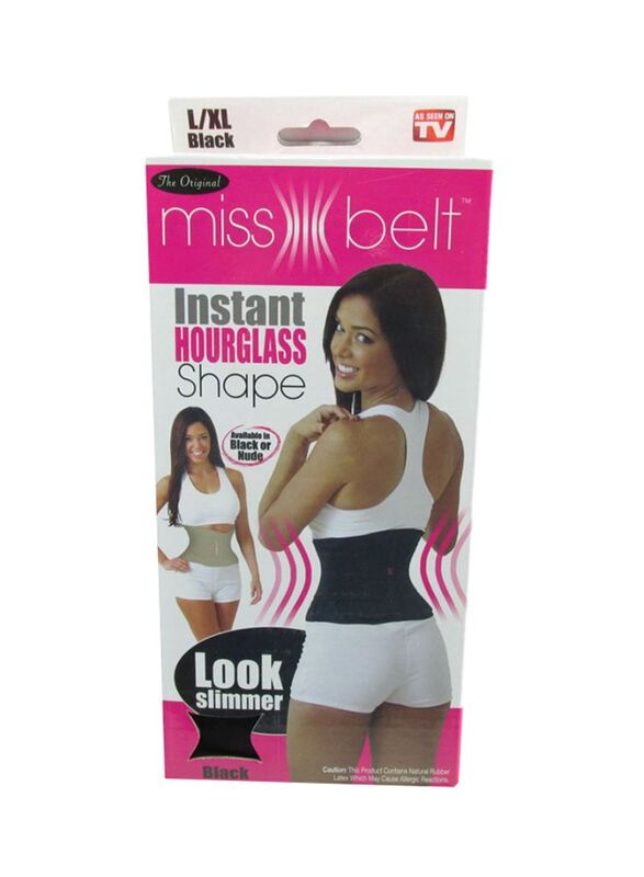 Miss Belt Instant Hourglass Shaper, L/XL, Black