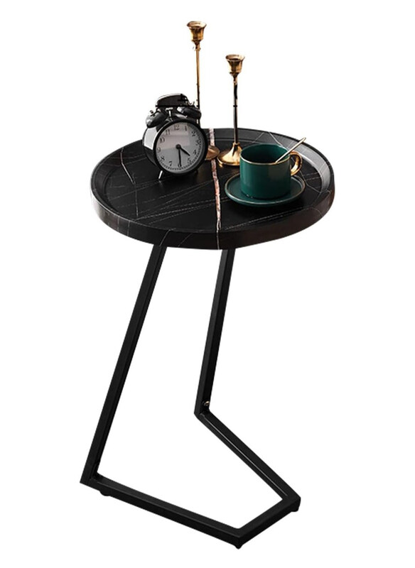 

DubaiGallery Side Table Small Bedside Table, Black