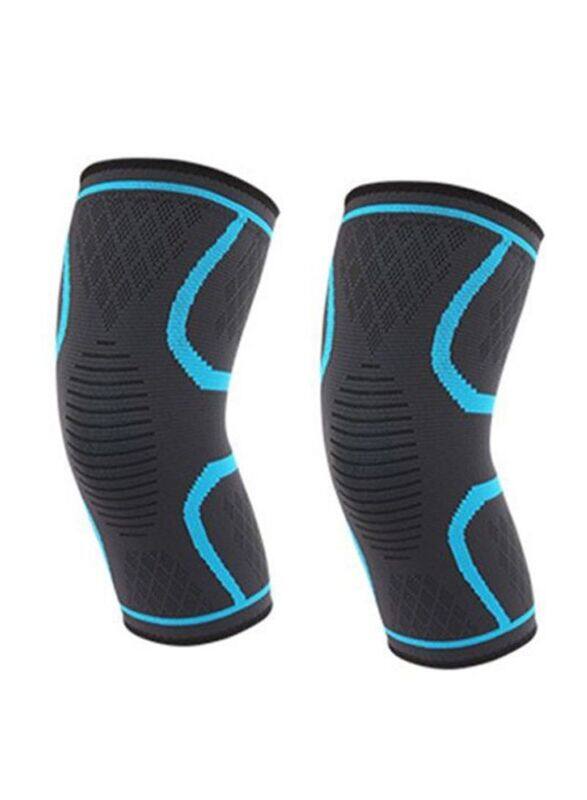 

Generic Football Protective Knee Pad, 1 Pair, Medium, Lake Blue/Black