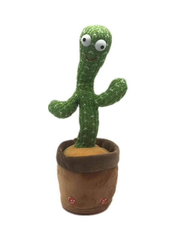 

XiuWoo Dancing Cactus Plush Stuffed Toy with Music, Ages 1+, Brown/Green
