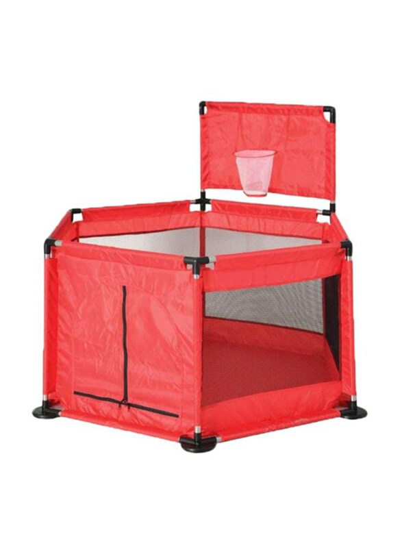 

Cool Baby Indoor Basketball Hoop Fence Tent with Basketball Hoop, Sports & Outdoor Play Set, Red/Black, Ages 1+