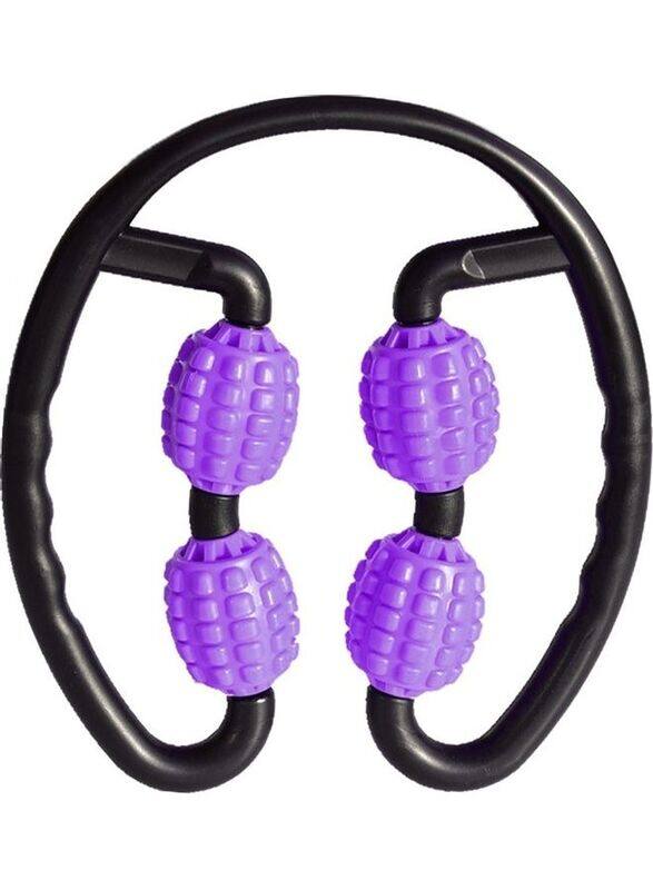 

Generic 4 Wheel Trigger Point Massage Roller, Black/Purple