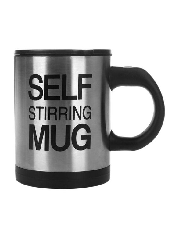 

Generic 1-Piece Self Stirring Coffee Mug, Silver