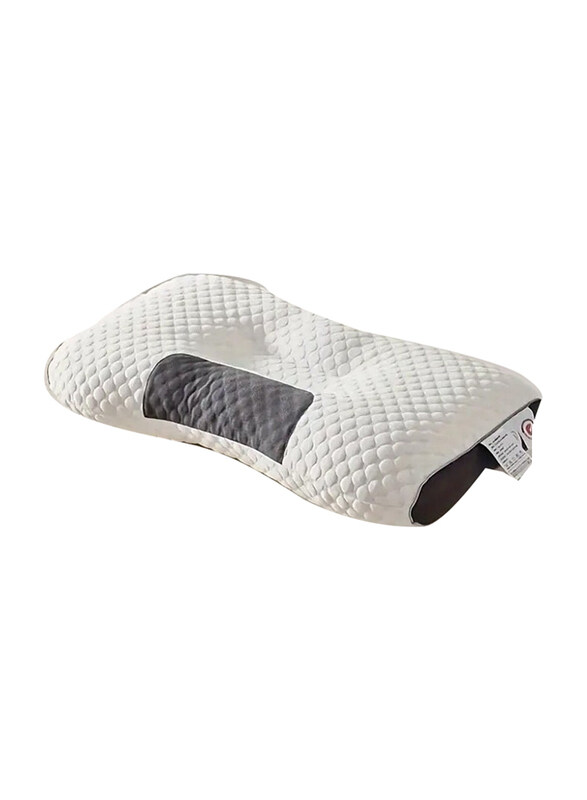 

DubaiGallery Knitted Antibacterial Cotton Massage Neck Pillow, White