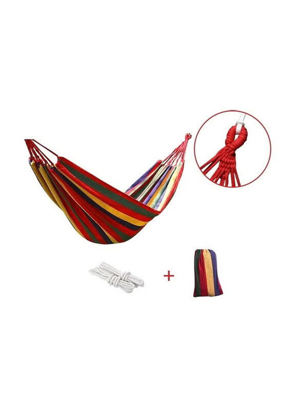 

Generic Thick Canvas Outdoor Hammock Swing, Multicolour