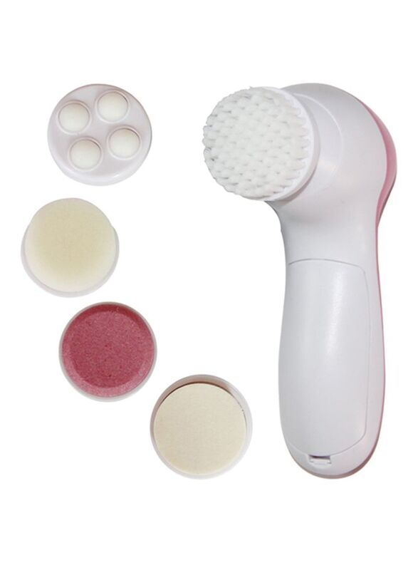 5-In-1 Electric Facial Cleaner Massager, White