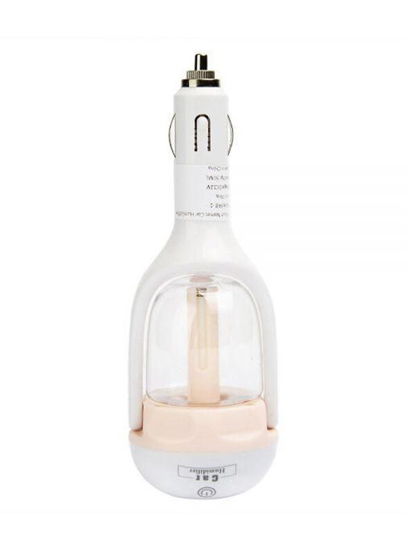 

Generic Car Plug Air Humidifier, White/Pink