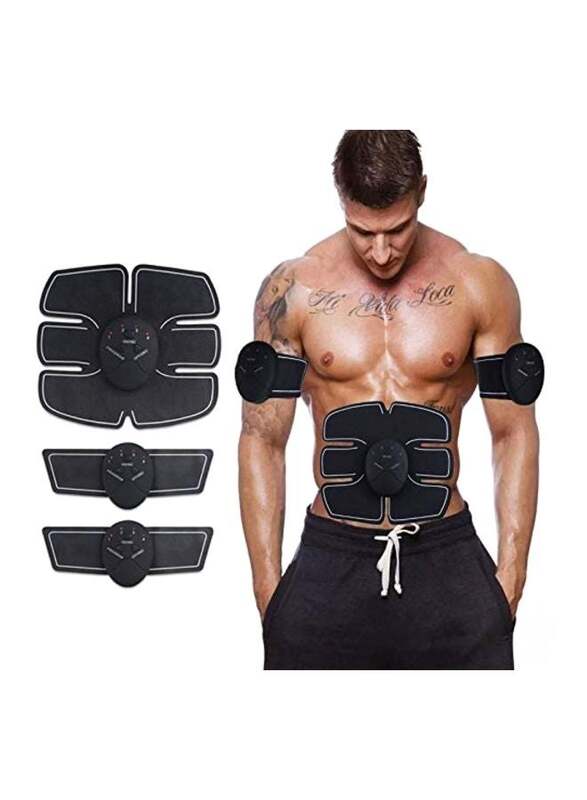 Abdominal Electronic Body Massager Device Set, 3 Pieces, Black