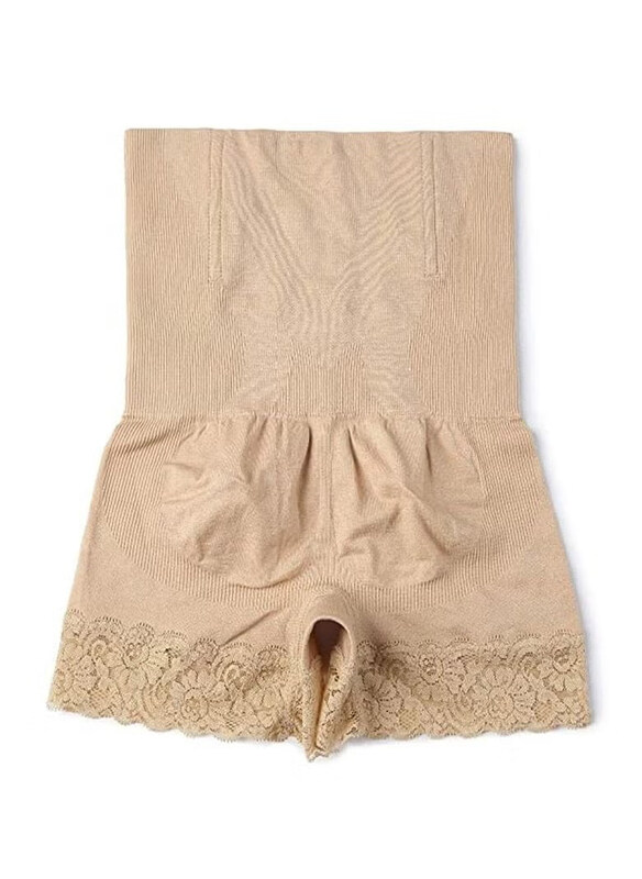 

Generic High Waist Tummy Slimming Control Panty Shapewear, Beige, Small