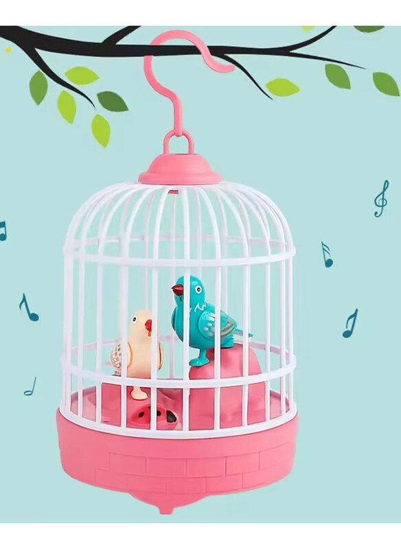 

Generic Pets High-Quality Chirping Singing Birds Cage Toy, Multicolour