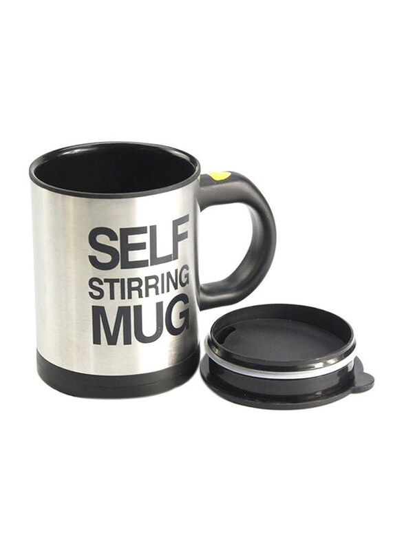 

Generic 350ml Self Stirring Mug, Black/Silver