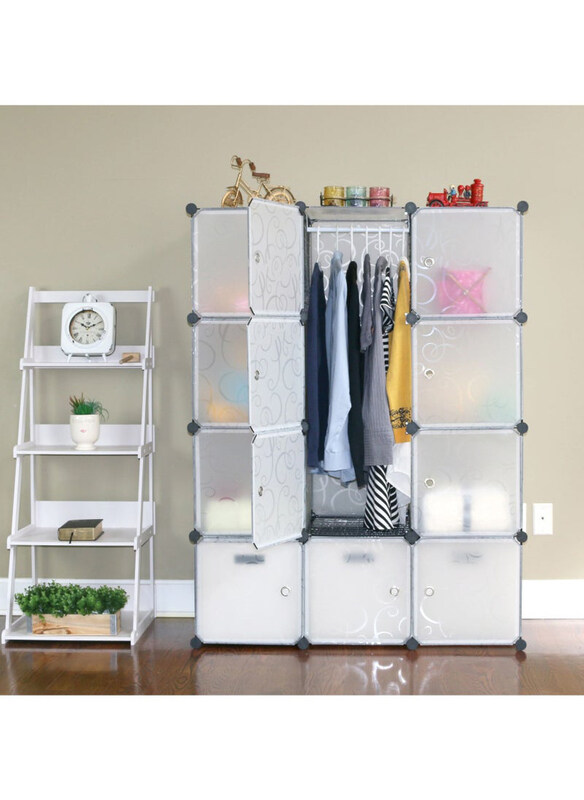 

DubaiGallery 12-Cubes DIY Shoes Wardrobe Storage Shoe Rack, Transparent