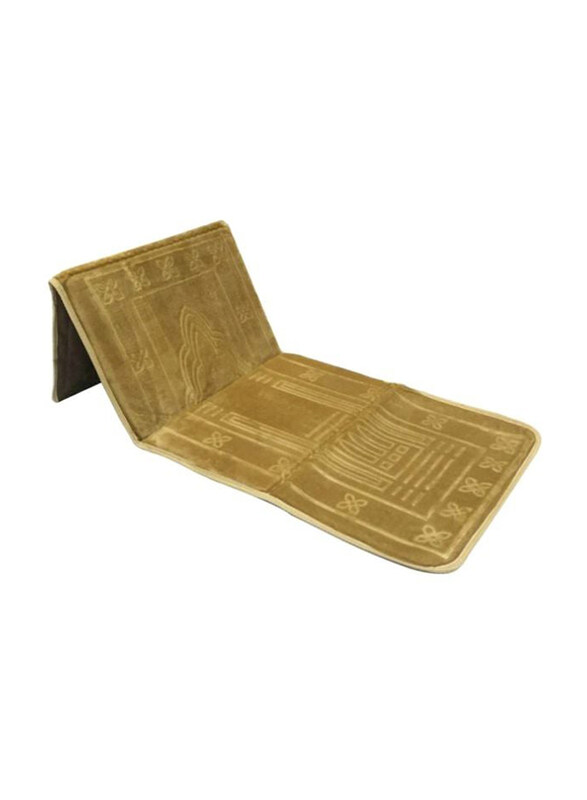 

Generic 2-In-1 Prayer Mat And Backrest, 114x54cm, Beige